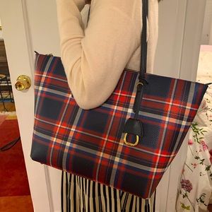 Lauren Ralph Lauren Plaid Tote Bag